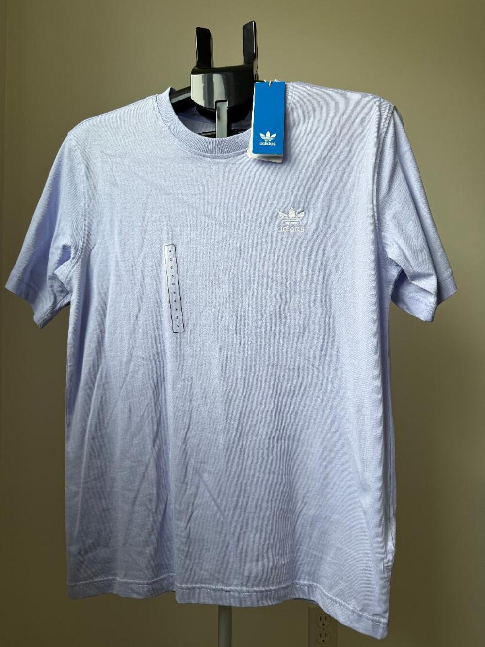 Adidas Originals Trefoil ESSENTIALS T-SHIRT VIOLET  men size small short sleeve